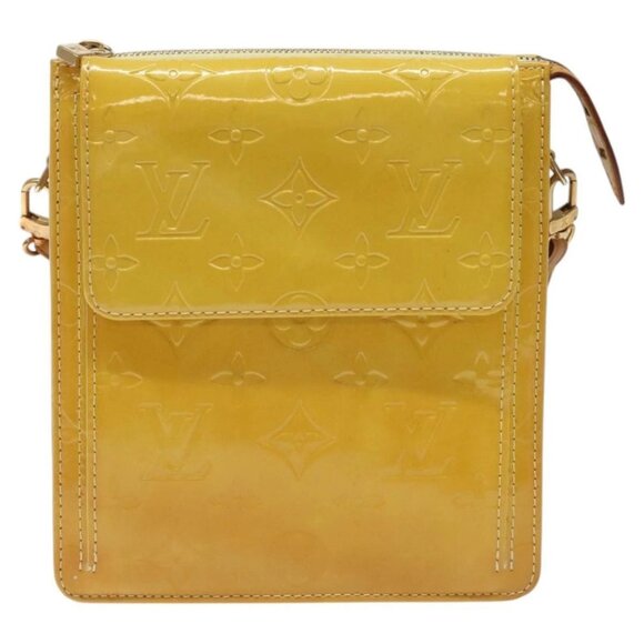 LOUIS VUITTON Monogram Vernis Motto Pouch Lime Yellow - Picture 4 of 16